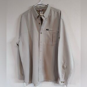 The North Face Men's Beige Button-Down Performance Shirt Men’s XL
